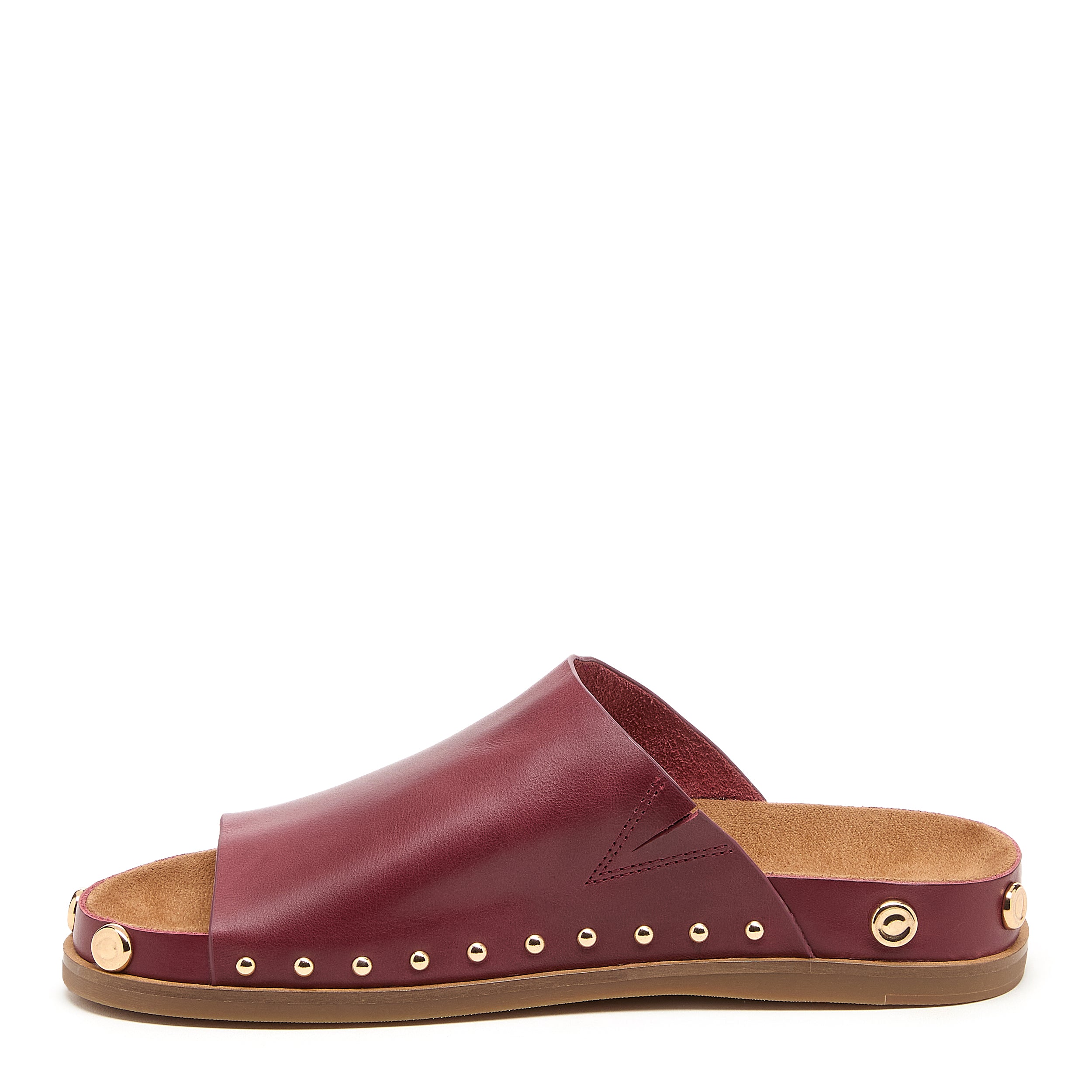 靴 TODAYFUL Leather Slide Sandals Kelsi Dagger Squish Raspberry Studded Slide Sandals – Kelsi Dagger BK