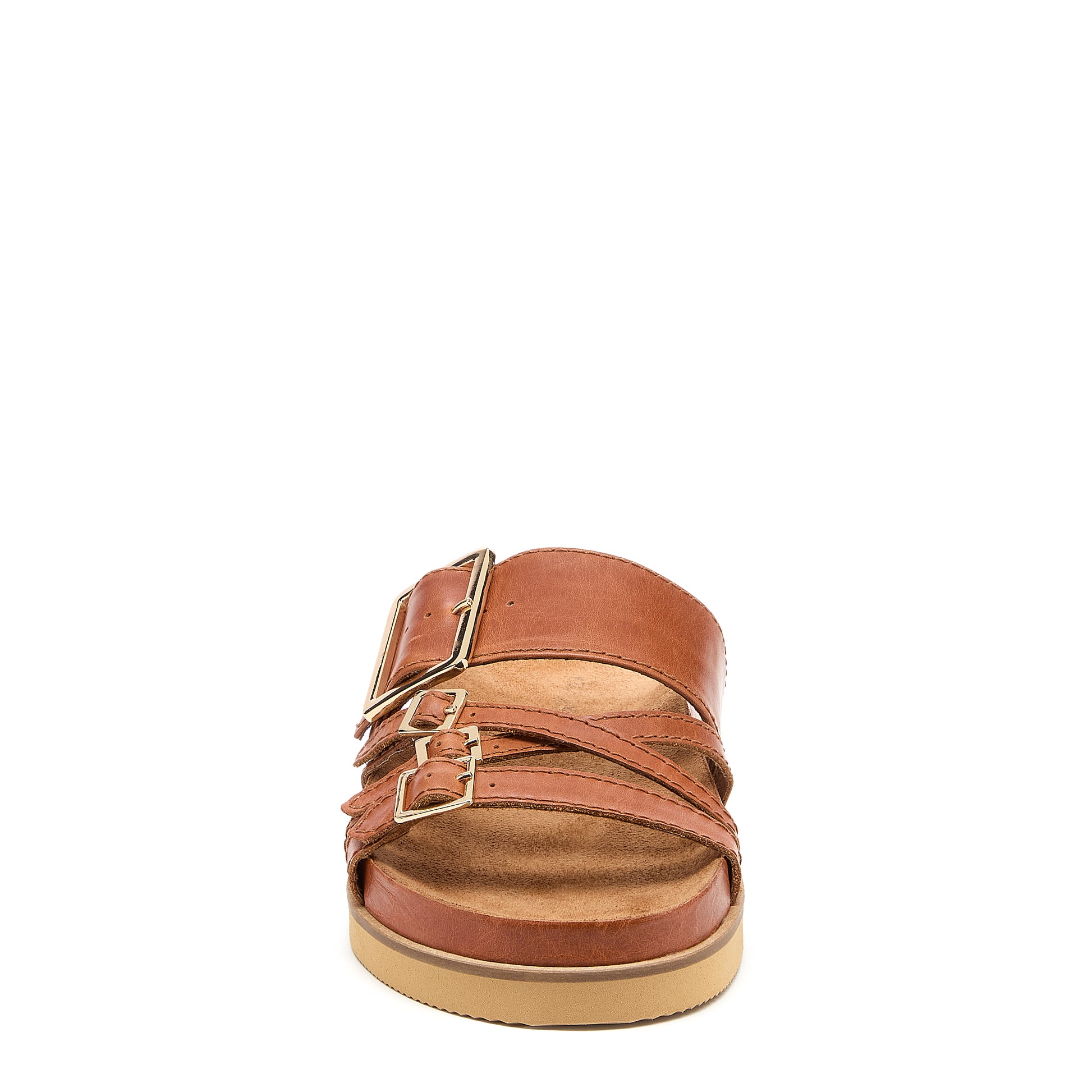 Kelsi Dagger Women's Stella Auburn Leather Slide Sandals