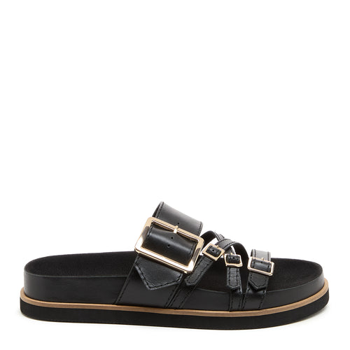 Stella Black Slide Sandals