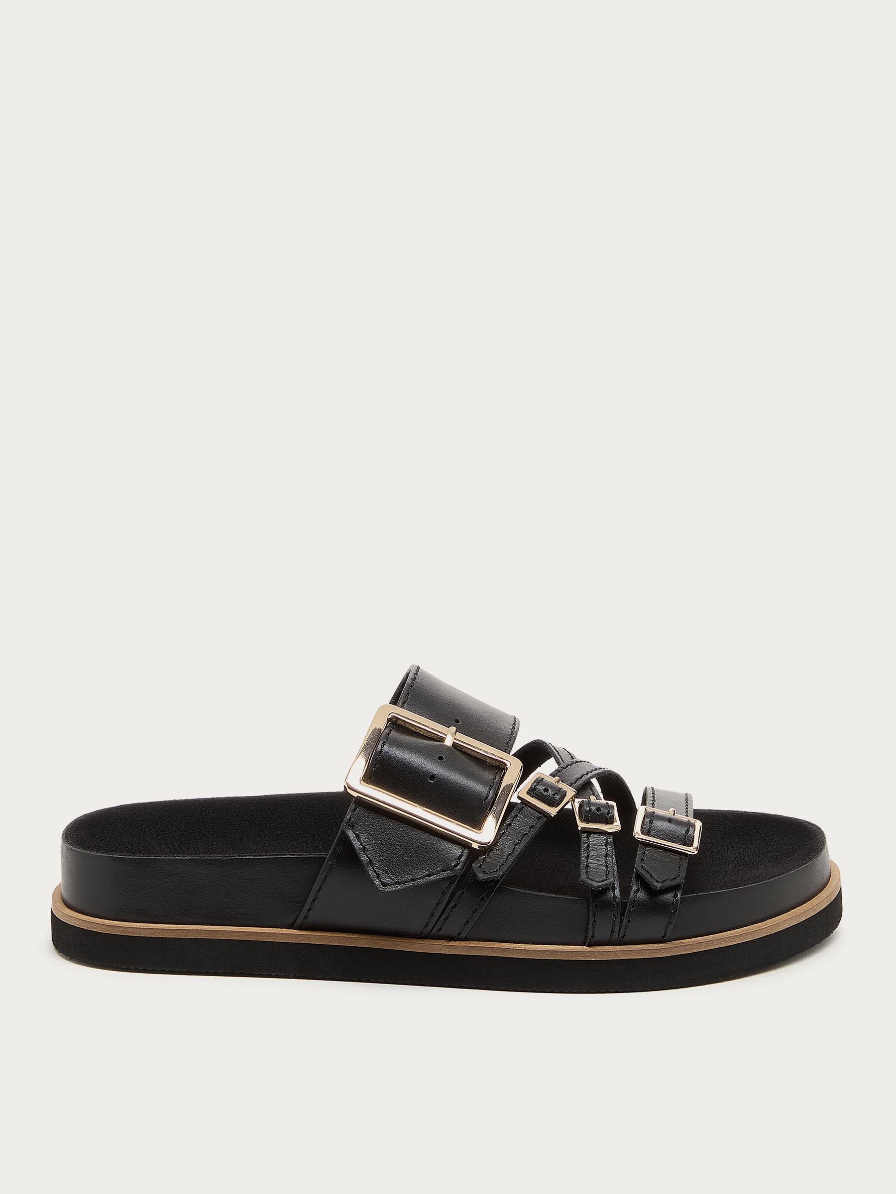 Stella Black Slide Sandals