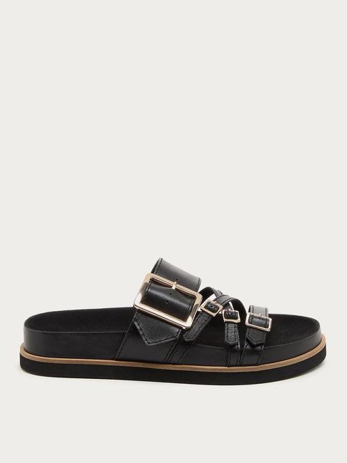 Stella Black Slide Sandals