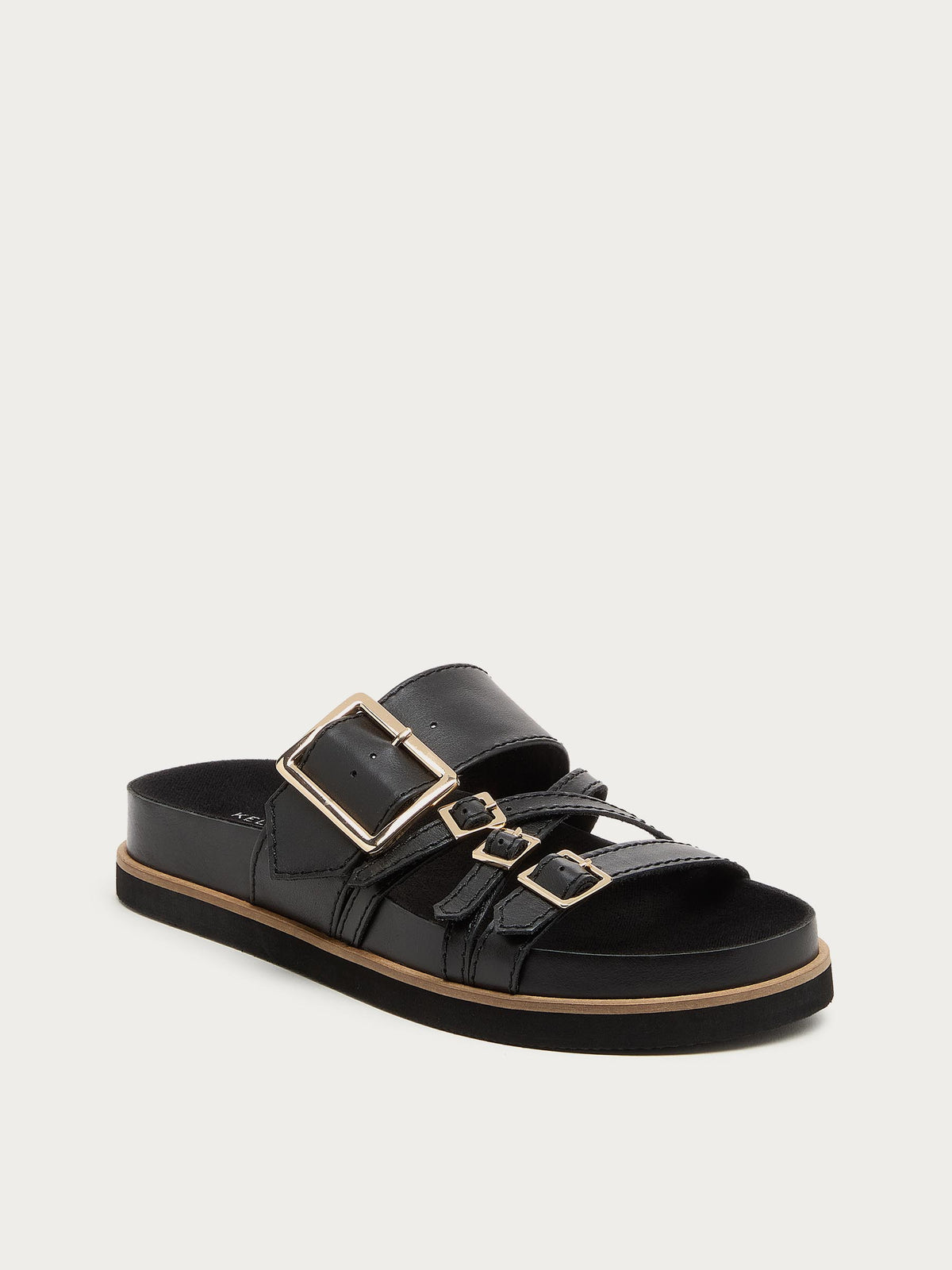Stella Black Slide Sandals