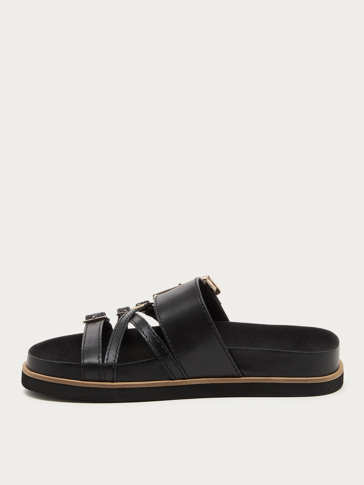Stella Black Slide Sandals