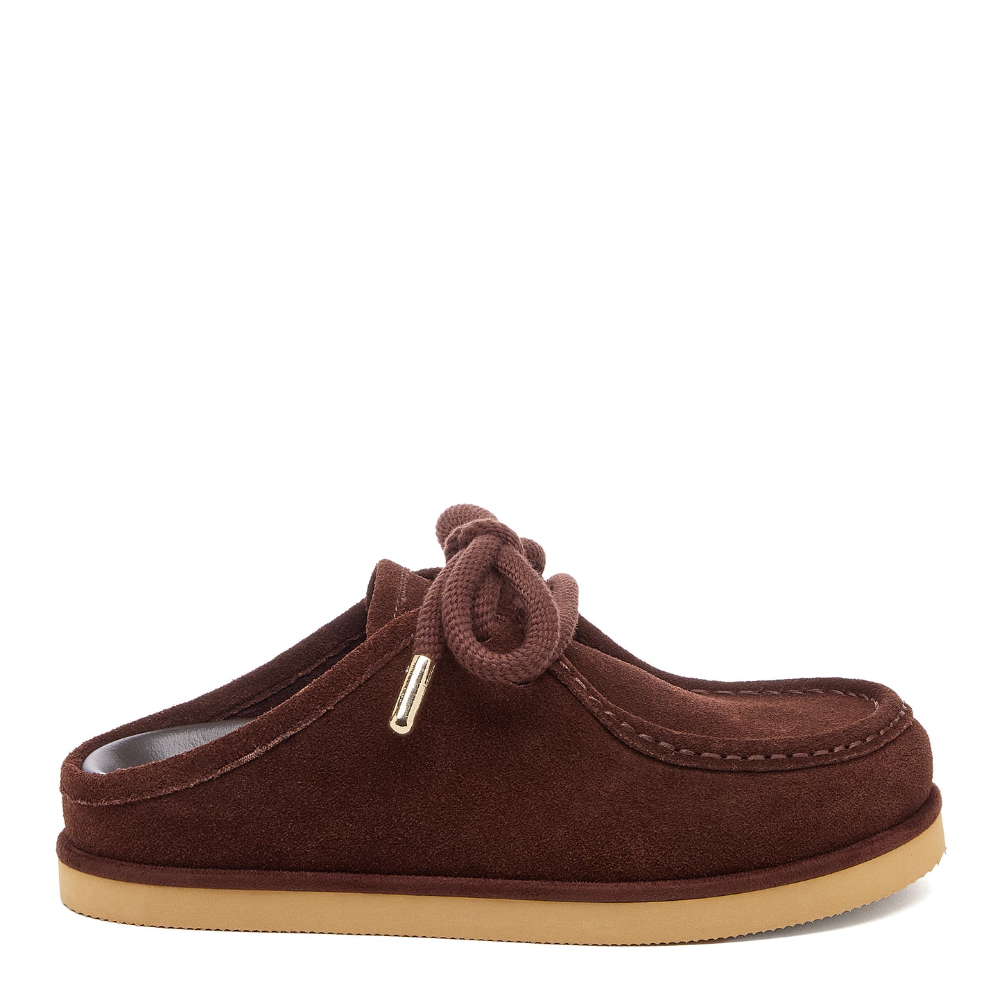 Stormy Brown Suede Mules