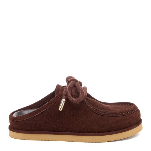 Stormy Brown Suede Mules