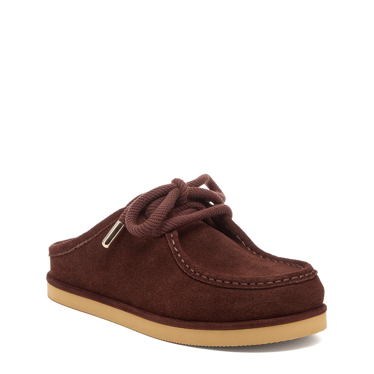 Stormy Brown Suede Mules