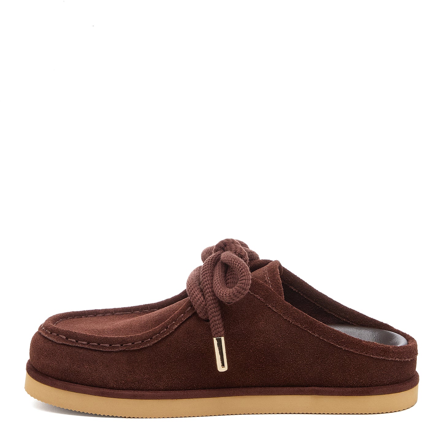 Stormy Brown Suede Mules