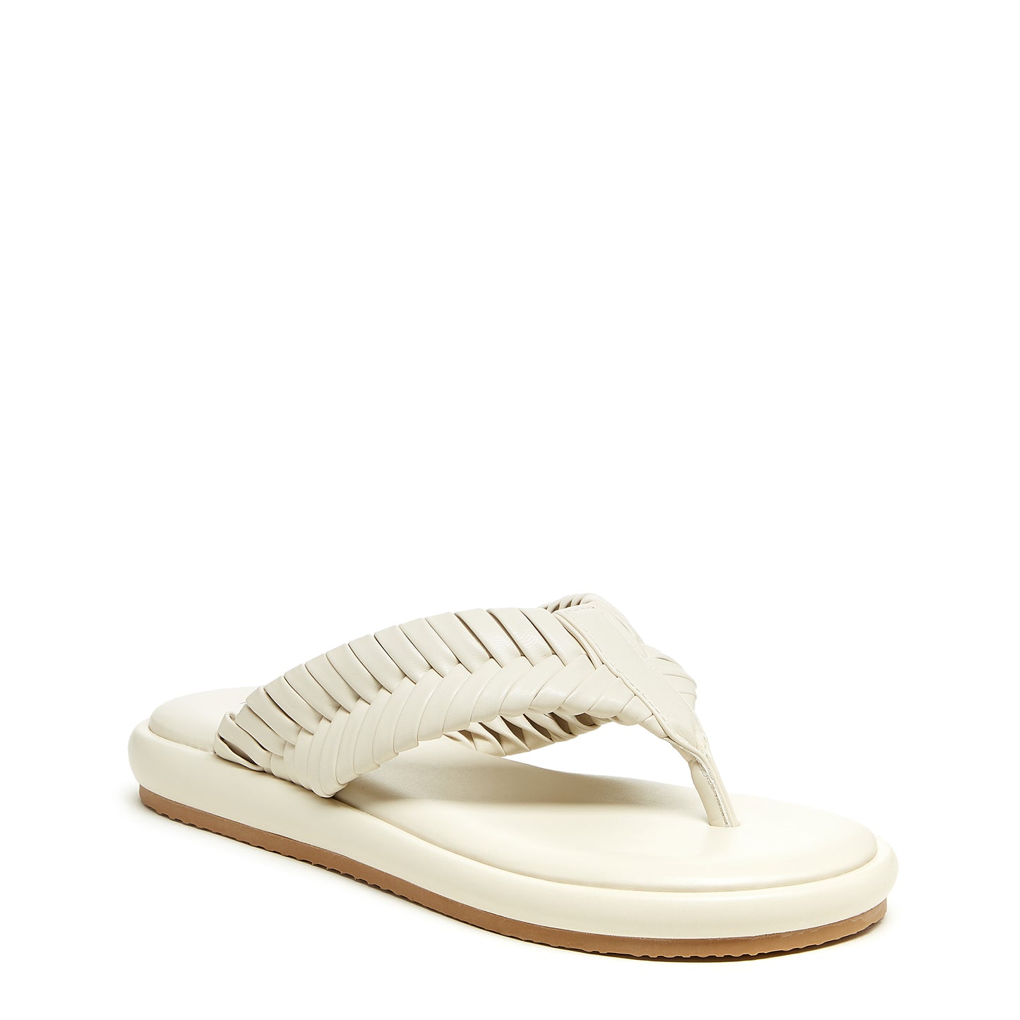 tidal shell braided thong sandals, thong sandals from alternate angle, Kelsi Dagger Brooklyn