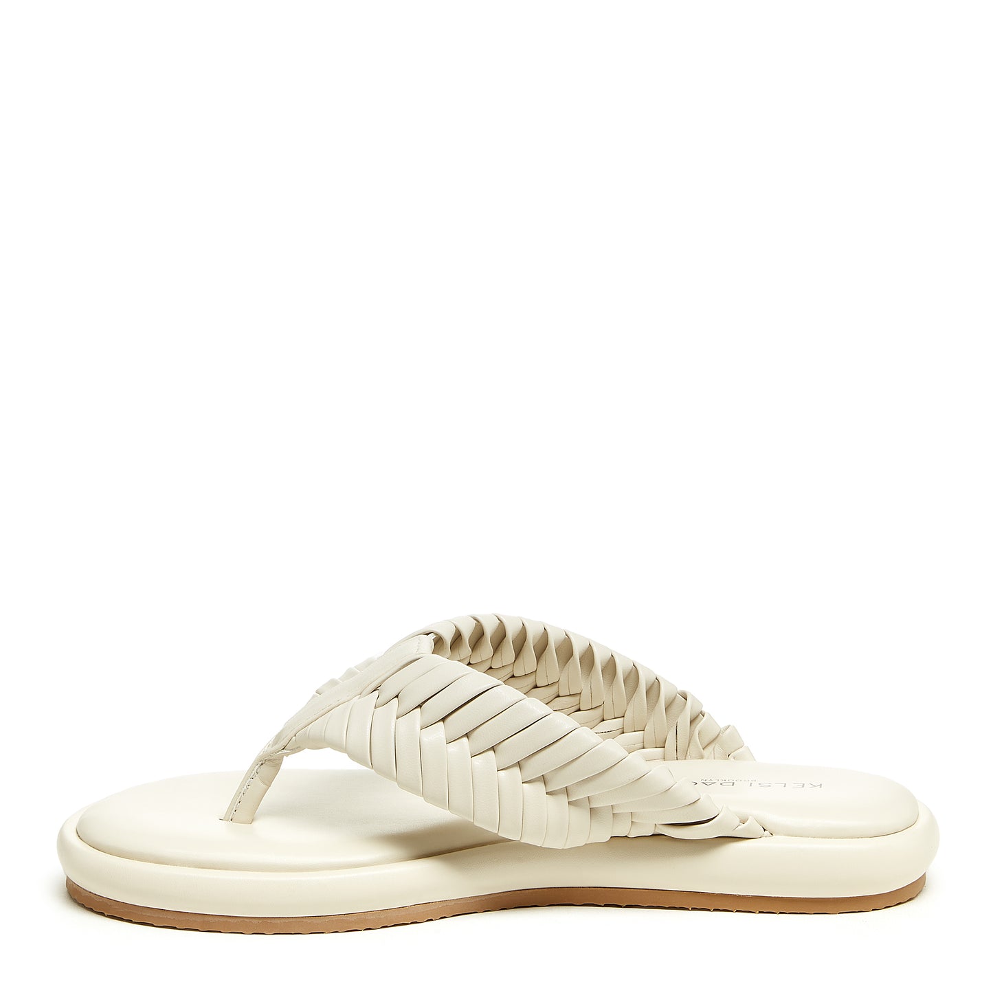 tidal shell braided thong sandals, sole and heel construction detail, Kelsi Dagger Brooklyn
