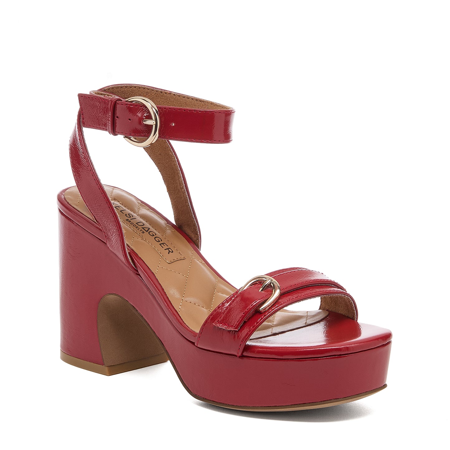 Wendy Crimson Leather Heel