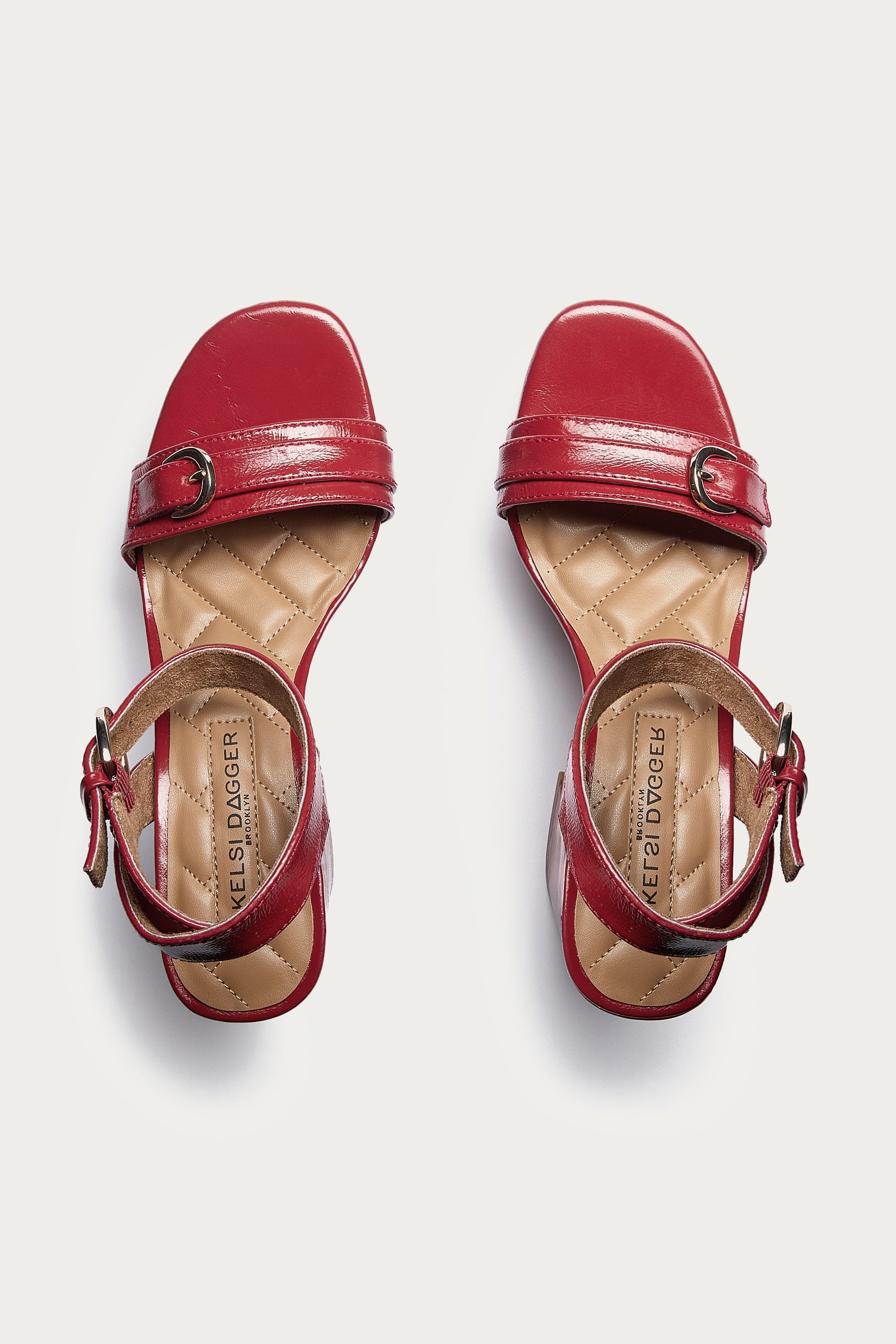 Wendy Crimson Leather Heel