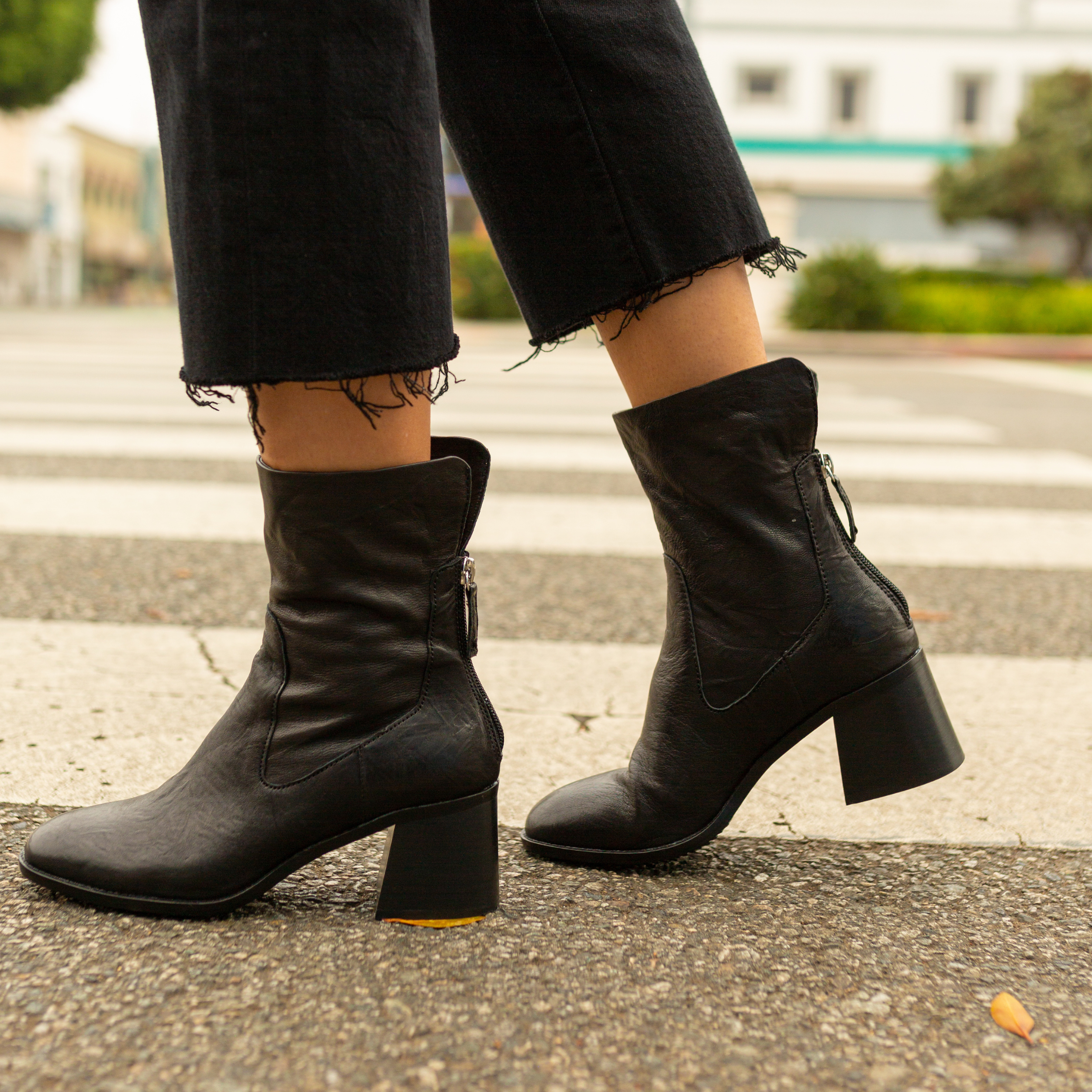 Island Black Leather Booties – Kelsi Dagger BK