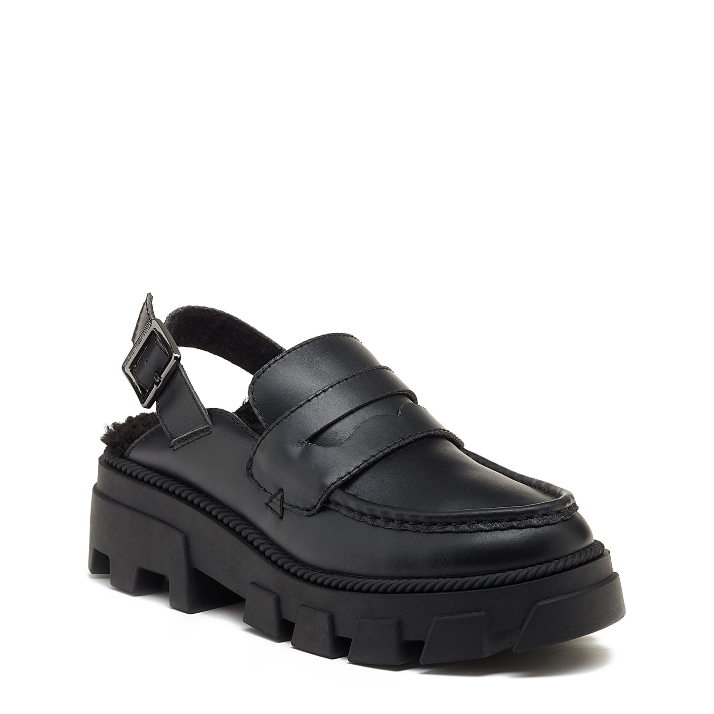 Bowery Black Lug Sole Loafer