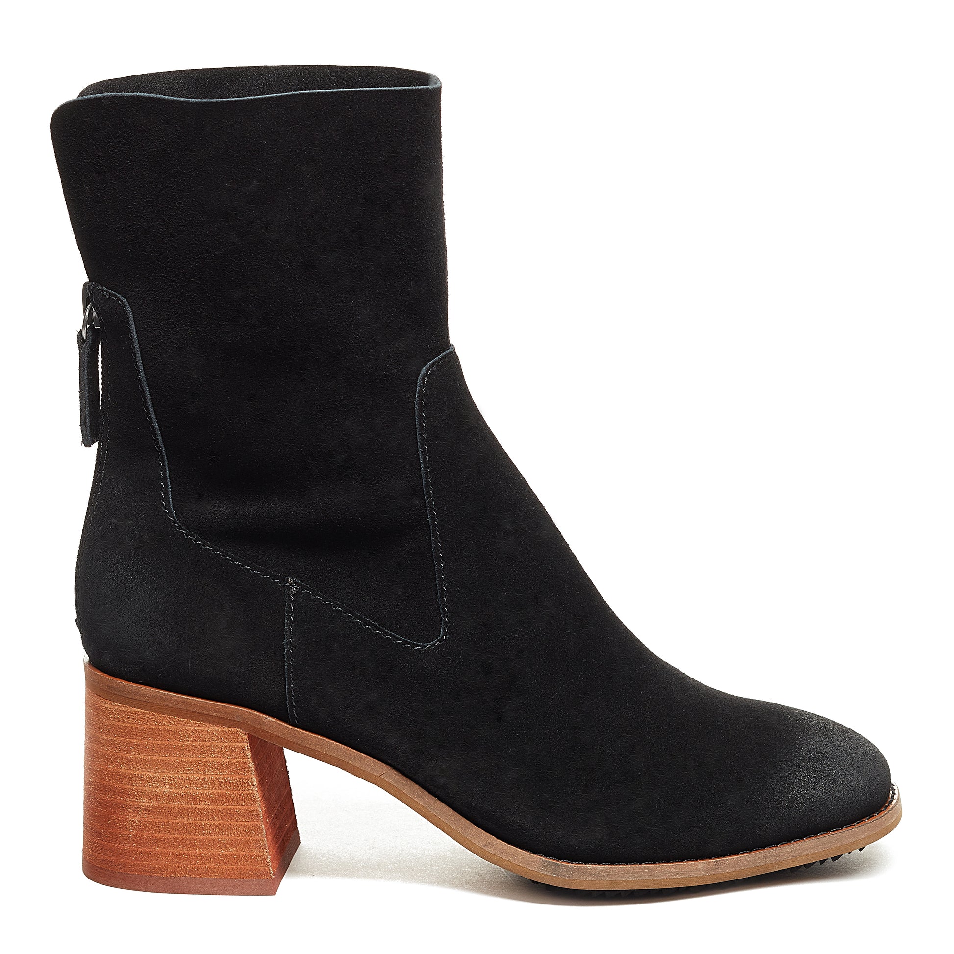 Island Black Suede Booties