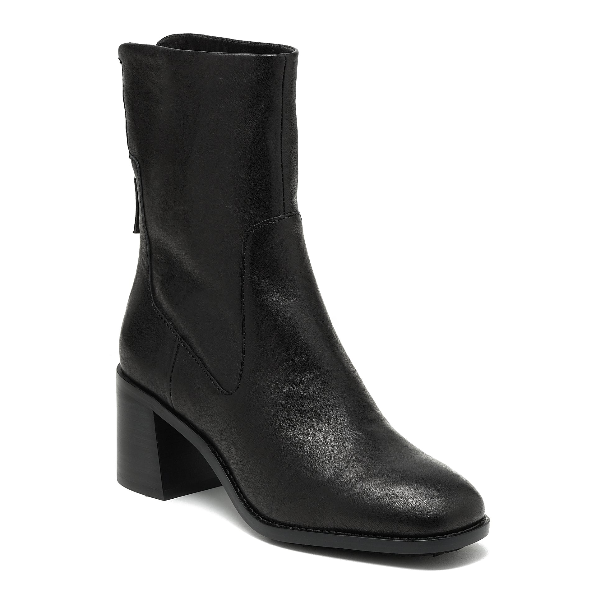 Island Black Leather Bootie