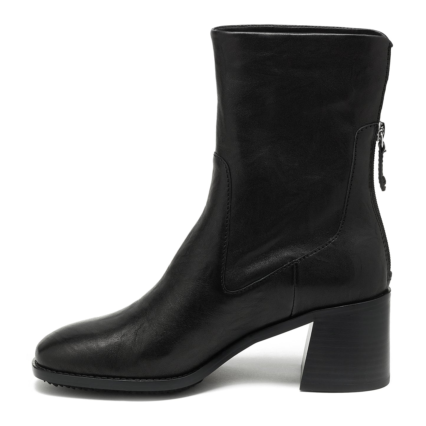 Island Black Leather Bootie