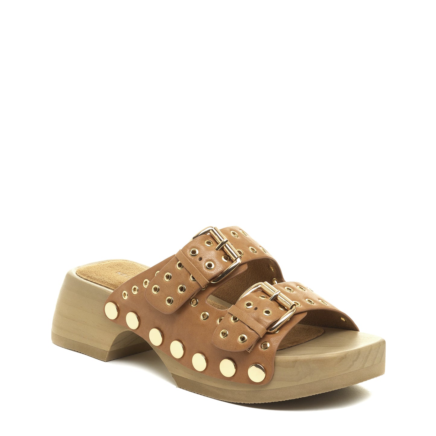 Jolt Tan Clog Sandals