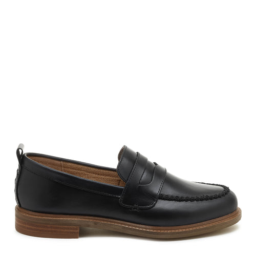 Lens Black Glossy Leather Loafers