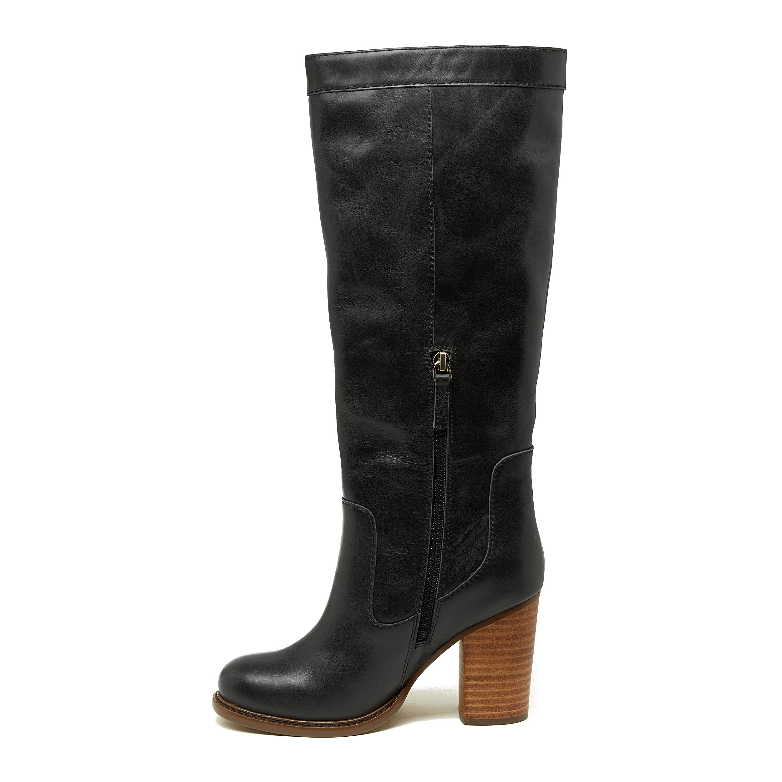 LTS Black Suede Block Heel Boots In Standard Fit | Long Tall Sally
