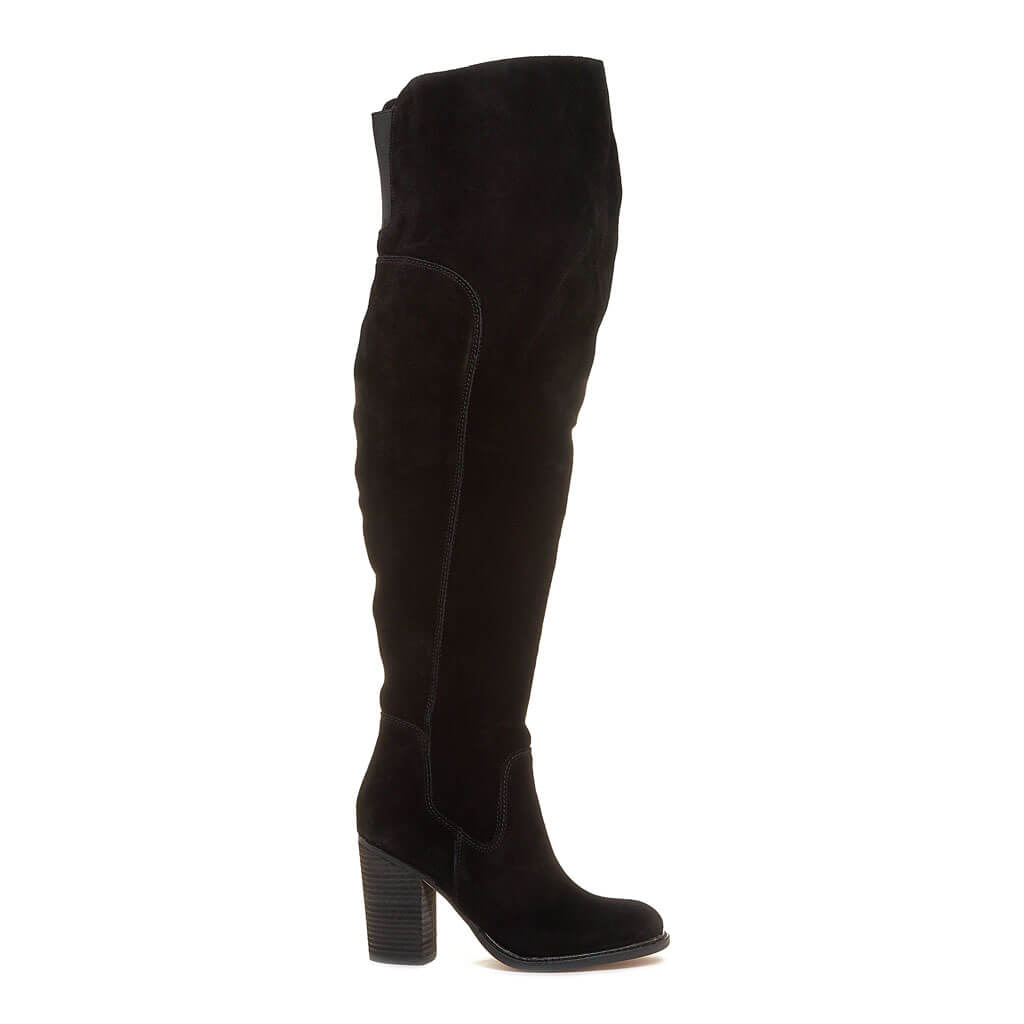 Logan Black Wide Calf Boot