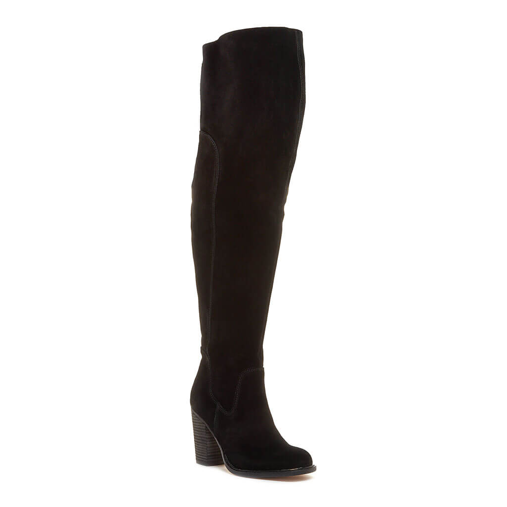 Logan Black Wide Calf Boot