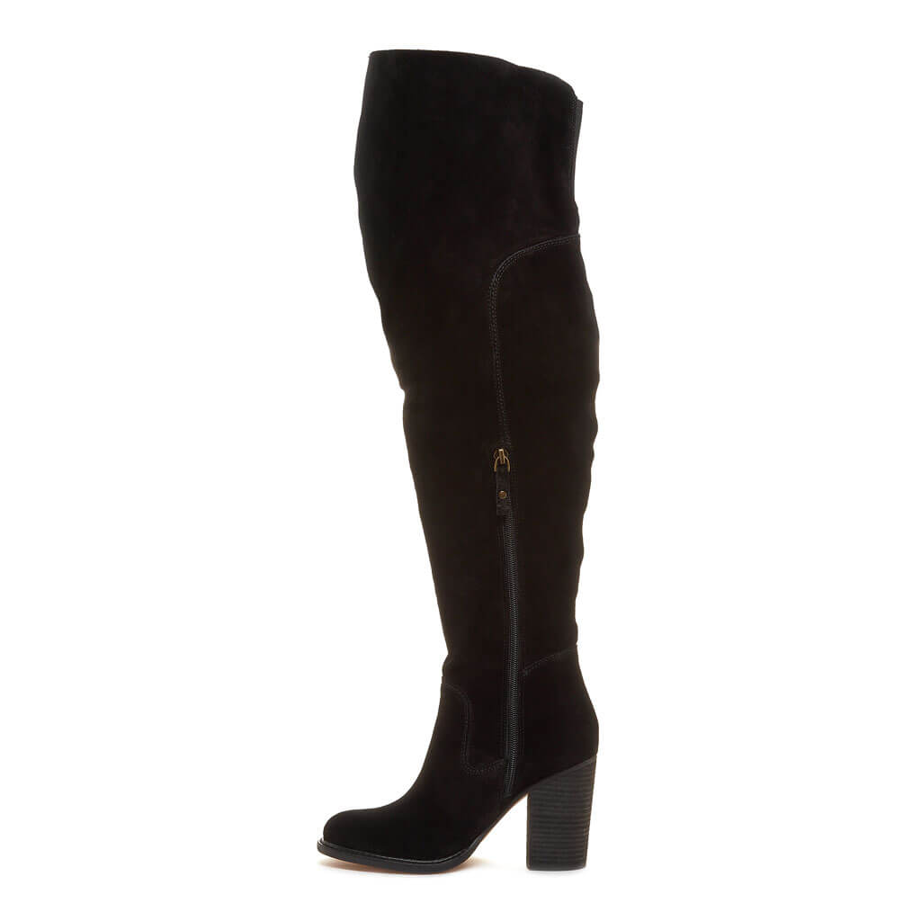 Logan Black Wide Calf Boot