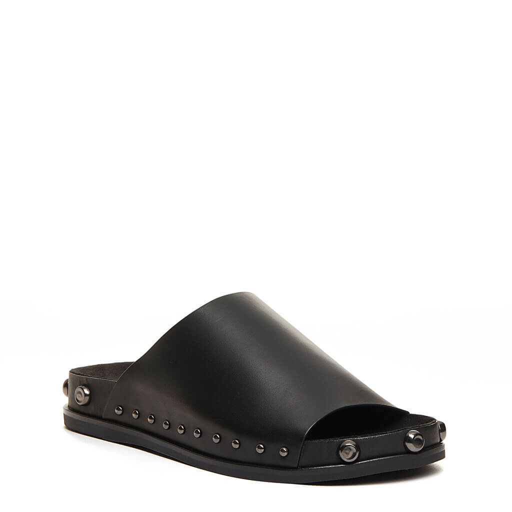 Squish Black Stud Slide Sandal