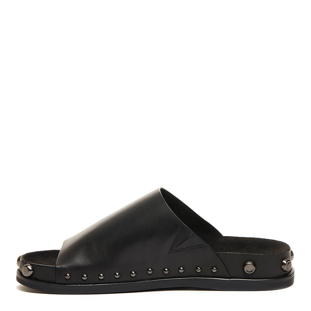 Squish Black Stud Slide Sandals