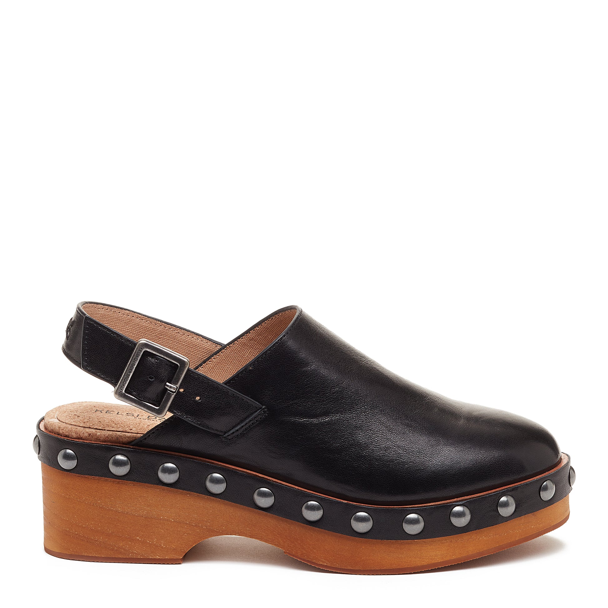 Warehouse Black Leather Clog by Kelsi Dagger BK®